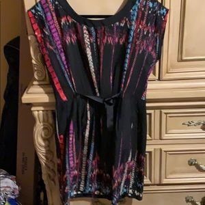 Black with different colors dress